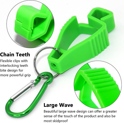 12PCS Glove Grabber Clips Holder Work Safety Clip Plastic Gloves Keeper, Glove Keeper for Duty Belt(Green)...