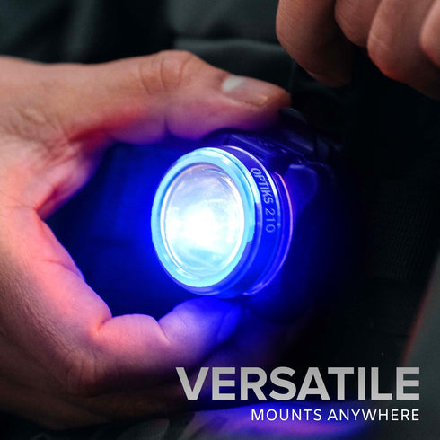 OPTIKS-BLUE Bike Light: 220 Lumens - USB Rechargeable -10hr Max - Water Resistant - 5 Modes - Blue/Blue Strobe LED - Lights for Bicycles...