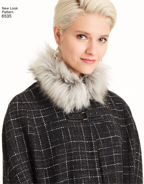 NEWLOOK Sewing Pattern D0730/6535 - Misses' Capes in Four Lengths, A (6-8-10-12-14-16-18-20-22-24)...