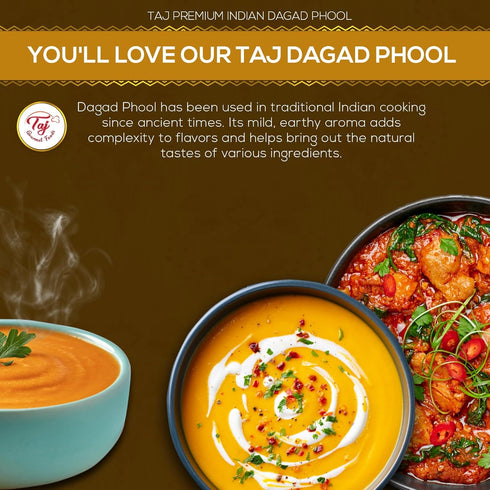 TAJ Premium Indian Dagad Phool, Stone Flower, 3.5-Ounce (3.5oz)...