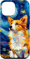 iPhone 15 Pro Max Welsh Corgi Dog Starry Night Van Gogh Welsh Corgi Case...