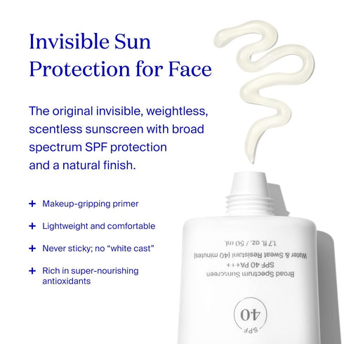 Supergoop! Unseen Sunscreen - SPF 40-0.5 fl oz - Invisible, Broad Spectrum Face Sunscreen - Weightless, Scentless, and Oil Free - For All Skin Typ...