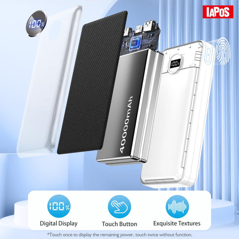 Portable Charger 40000mah Power Bank, 1 USB-C & 2 USB-A Out, 22.5W Fast Charging External Phone Battery Pack for iPhone 15/15 Pro/15 Pro Max, iPho...