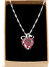 Uloveido Fashion Love Heart Crystal Pendant Valentines Birthday Necklace Silver Color N437...