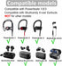8 Pairs Silicone Ear Tips Compatible with Powerbeats 3 2 1, 4 Size Rubber Replacement Eartips Earbuds Gel Wing Skin Accessories Compatible with Sk...