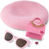 American Girl Truly Me 18-inch Doll Pink Chic Accessories with Purse, Beret, Sunglasses, and Heart Ring, for Ages 6+...