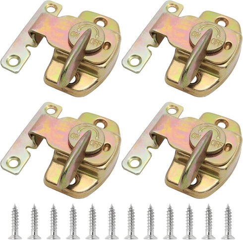 4 Pieces Metal Dining Table Locks Dining Training Table Buckles Latches Table Connectors Leaf Latch Hardware Accessories(Color)...