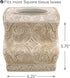 Creative Scents Victoria Tissue Box Cover Square – Beige Tissue Holder for Bathroom - Decorative Tissue Box Holder with Durable Bottom Slider - Bo...