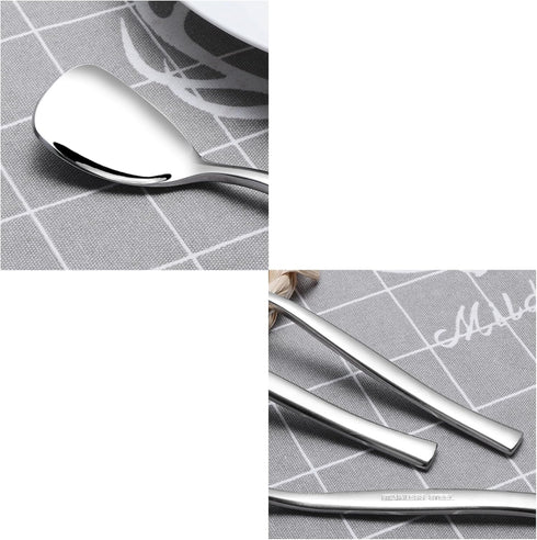 12 Pieces Stainless Steel Dessert Ice Cream Spoons, Shovel Ice Cream Spoon, 5.55 Inch...