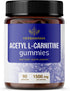 Acetyl L-Carnitine 1500mg Gummies - Daily Energy Gummies to Support Cognitive System & Immunity - 90 Blueberry Gummies per Bottle...