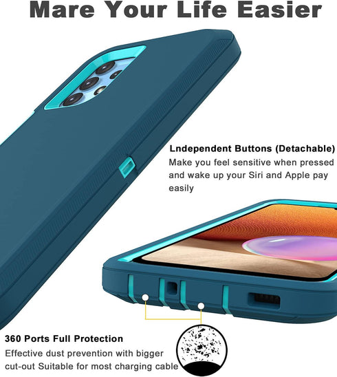 for Samsung Galaxy A32 5G Case,Shockproof Dustproof Case for Samsung Galaxy A32 5G (Blue)...