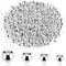 Spacer Beads for Jewelry Making, 200PCS Stainless Steel Beads Spacer Beads Silver Beads for Bracelets Silver Bead Spacers Metal Beads for DIY Neck...