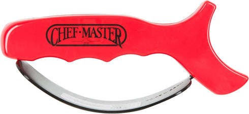 Chef Master 90015 Hand-Held Carbide Tipped Blade Sharpener, Kitchen Knife and Chef Knife Sharpener, Professional Chef Grade Sharpening Tool, Rever...