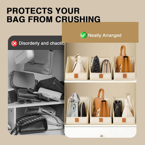 DIMJ Closet Organizers for Purses and Handbags Storage, Small Storage Bins Foldable, Small Basket for Shelves, Wardrobe, Bedroom - Closet Shelf Or...
