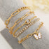 57 PCS Gold Silver Jewelry Set With 4 PCS Necklace, 3 PCS Bracelet, 14 PCS Ear Cuffs Earring, 12pcs Hoop Earrings,24pcs stud earrings for Women Fo...