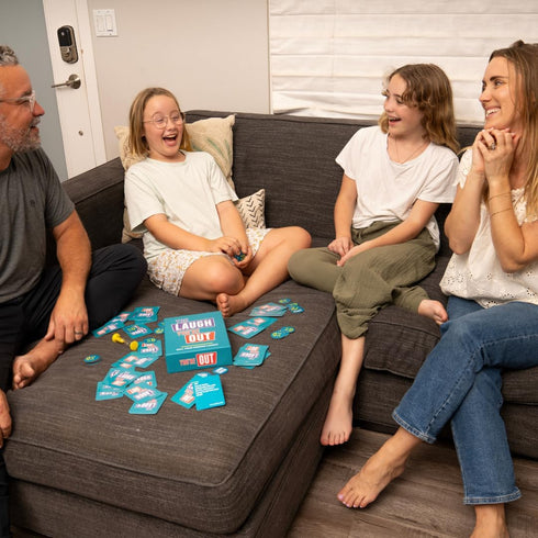 DSS Games You Laugh You're Out A Party Game with Hilarious Charades Family Card Games for Adults & Kids, 125 Prompt Cards Fun Card Games for Famil...