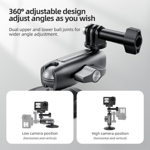 TELESIN Magnetic Mount Magnet Metal Mounts Accessories for Action Camera, 360 Quick Release Car Holder Attach for GoPro Max Hero 12 11 10 9 8 7 6 ...