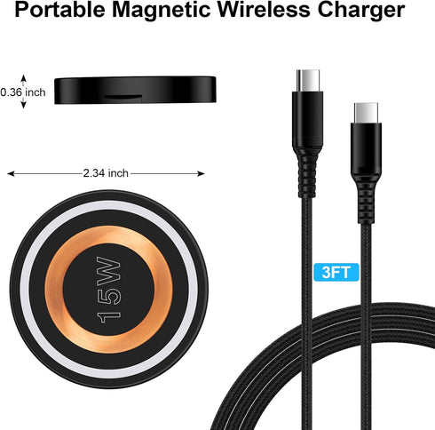 Samsung Magnetic Wireless Charger Fast Charging for Samsung Galaxy S24 Ultra/S24+/S24/S23+/S22/S21+,15W Magsafe Wireless Charger Pad Kickstand Hol...