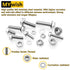 M6-1.0 x 30mm (10 Sets) Flanged Hex Head Bolts, M8 Bolt Flange Hexagon Screws with Nuts and Washers, 304 Stainless Steel 18-8 Metric Bolts, DIN 69...