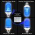 LED Flame Effect Light Bulb, 4 Modes E26 Base Fire Light Bulbs with Gravity Sensor (Blue - 2 Pack)...