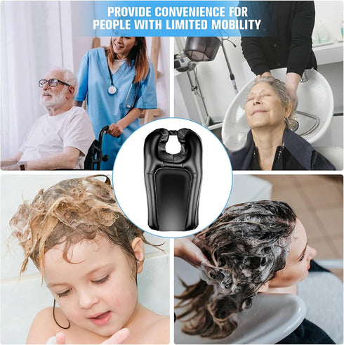 Hair Washing Tray for Sink at Home, Shampoo Tray, Portable Sink for Washing Hair, Portable Shampoo Bowl for Bedridden, Handicapped, Kids, Seniors,...