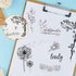 4 Sheets Floral Clear Stamps, Silicone Stamps for Card Making Supplies, Bullet Journal Reusable Stamps for Thanksgiving Christmas Holiday Card and...