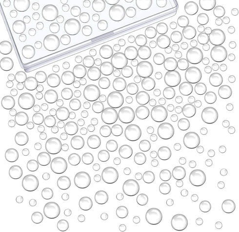 700 Pieces Clear Dewdrop Water Droplets Embellishments Dewdrop Simulation Embellishments Round Clear Waterdrop Resin Beads Scrapbooking Card with ...