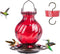 Hummingbird Feeder, Auslar 26 Ounces Glass Hummingbird Feeders for Outdoors Hanging Ant and Bee Proof, Ant Moat & 5 Flower Feeding Ports, Rustproo...