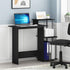 Furinno Efficient Home Laptop Notebook Computer Desk with Square Shelves, Black/Grey...