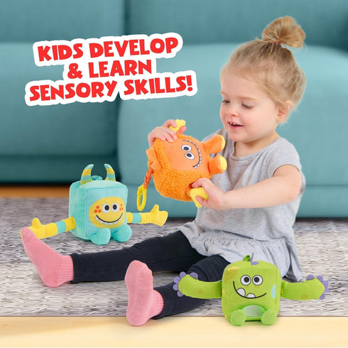 Super Simple WowWee Sensory Plush Monsters Hugo (Green) with 5+ Sensory Features (Ages 0+)...