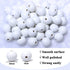 100 White Round Wooden Beads, 20mm Painted Loose Beads Smooth Spacer Beading Supplies for Garland Jewelry Necklace/Bracelets(4mm Hole)...