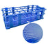 3 Packs Plastic Test Tube Rack, 21 Holes Lab Test Tube Rack Holder for 30mm Test Tubes, Blue, Detachable (21holes)...