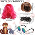 3 Pieces Dog Cosplay Wig, Cat Wigs, Dog Cosplay Costumes Accessories Include 3 Pieces Retro Pet Round Sunglasses and 1 Pieces Dog Chain Necklace, ...