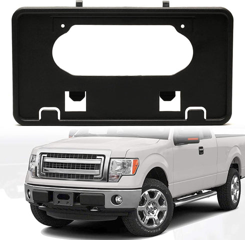 ASOOLL License Plate Bracket Only Fits for Ford F150 2009-2014 Front License Plate Frame Bracket Holder Black Bumper Mounting 9L3Z-17A385-A...