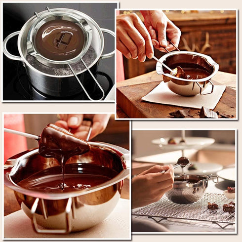 Double Boiler Stainless Steel Pot for Melting Chocolate, Candy and Candle Making (18/8 Steel, 2 Cup Capacity, 480ML)...