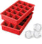 Tovolo Perfect Cube Ice Tray Set of 2 (Candy Apple) - Reusable Silicone Molds for Whiskey, Cocktails, Coffee, Bartender Accessories, & Smoothies /...