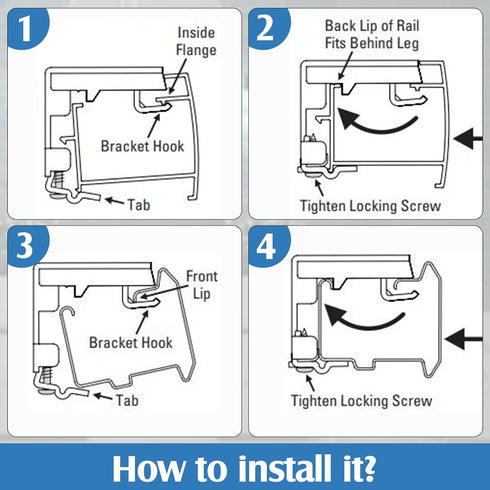 Jetec 6 Pieces Mini Blind Brackets Bracket for Window Blinds, with Screws...