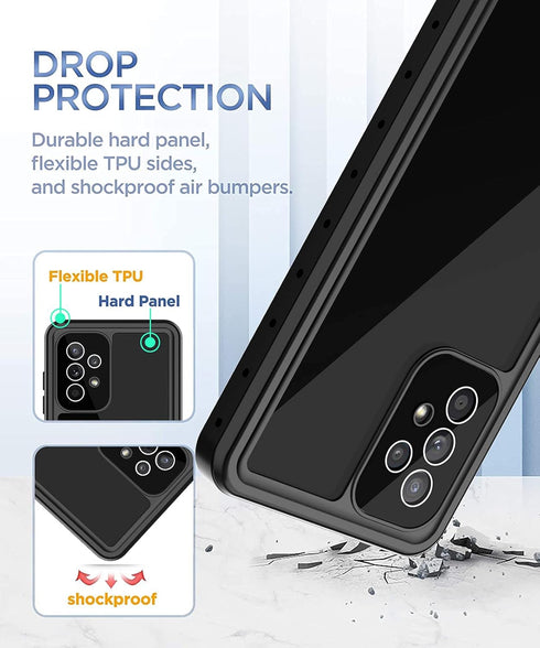 Oterkin for Samsung Galaxy A52 Case, A52 Waterproof Case Built-in Screen Protector Dustproof Shockproof IP68 Underwater Full Body Sealed Daily-Use...