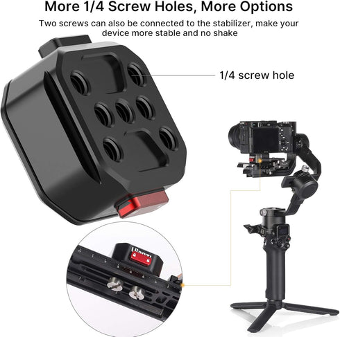 ULANZI Claw Quick Release Base Mount Upgraded Version Tripod QR Camera Mount Adapter Suitable for Tripod?Only Base Mount?...