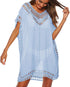 Wander Agio Womens Swimwear Cover up Swim Suit Beach Bikini Coverups Stripe Printing Hollow Out...