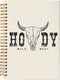 Howdy Western Notebook Journal, Preppy Notebook, Western School Office Supplies, Wild West Cow Skull Spiral Notebook Journal 5.5x8.3...