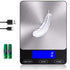 Food Scale -33lb Digital Kitchen Scale for Food Ounces Grams Rechargeable 304 Stainless Steel,Batteries and Type-C Charging | Perfect for Meal Pre...