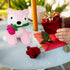 Valentines Day Stuffed Animals, 10inch Valentine Fox Plush with Rose Plush, Cute Fox Pink Stuffed Animal for Valentine's Day Gifts for Kids, Thoug...