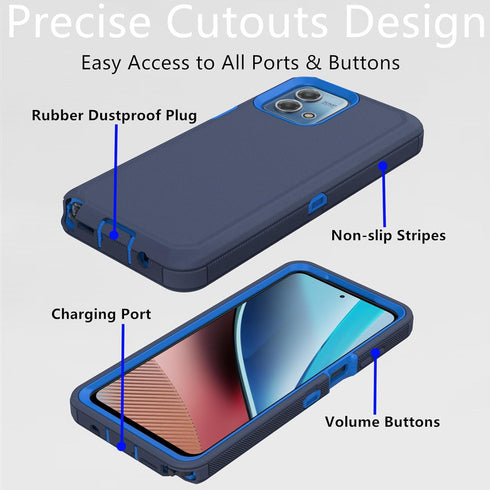 for Motorola Moto G Stylus 5G 2023 Case, Heavy Duty Defender Case Dustproof Shockproof Protection 3 in 1 Rugged Phone Cover for Moto G Stylus 5G 2...