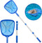 tuphen Pool Leaf Skimmer Net Cleaner - 3 Section Telescopic Pole Fine Mesh Deepwater Net Cleaning Leaves and Debris Pond Net...
