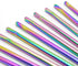 Rainbow 304 Stainless Steel Chopsticks -Reusable Multicolor Lightweight Stainless Steel Polished Chopsticks - Metal Chopsticks 5 Pairs Set with Ca...