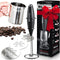 PowerLix Powerful Handheld Milk Frother With Stand Battery Operated Foam Maker Frother Wand For Coffee (A Black) (Milk Frother With Stand Set)...