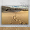 7x5ft Desert Landscape Photography Background Blue Sky White Clouds Desert Footprints Natural Scenery Background for Party Supplies Party Decorati...