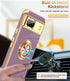 LeYi for Google Pixel 8A Phone Case: with 360° Rotatable Ring Holder Magnetic Kickstand, Plating Rose Gold Edge Protective Google Pixel 8A Case, P...