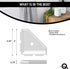 Questech 5" Shower Soap Dish Shelf for Inside Shower, Lugged for New Construction, Bath Organizer for Tiled Walls, Corner Soap Holder, Geo Lugged,...